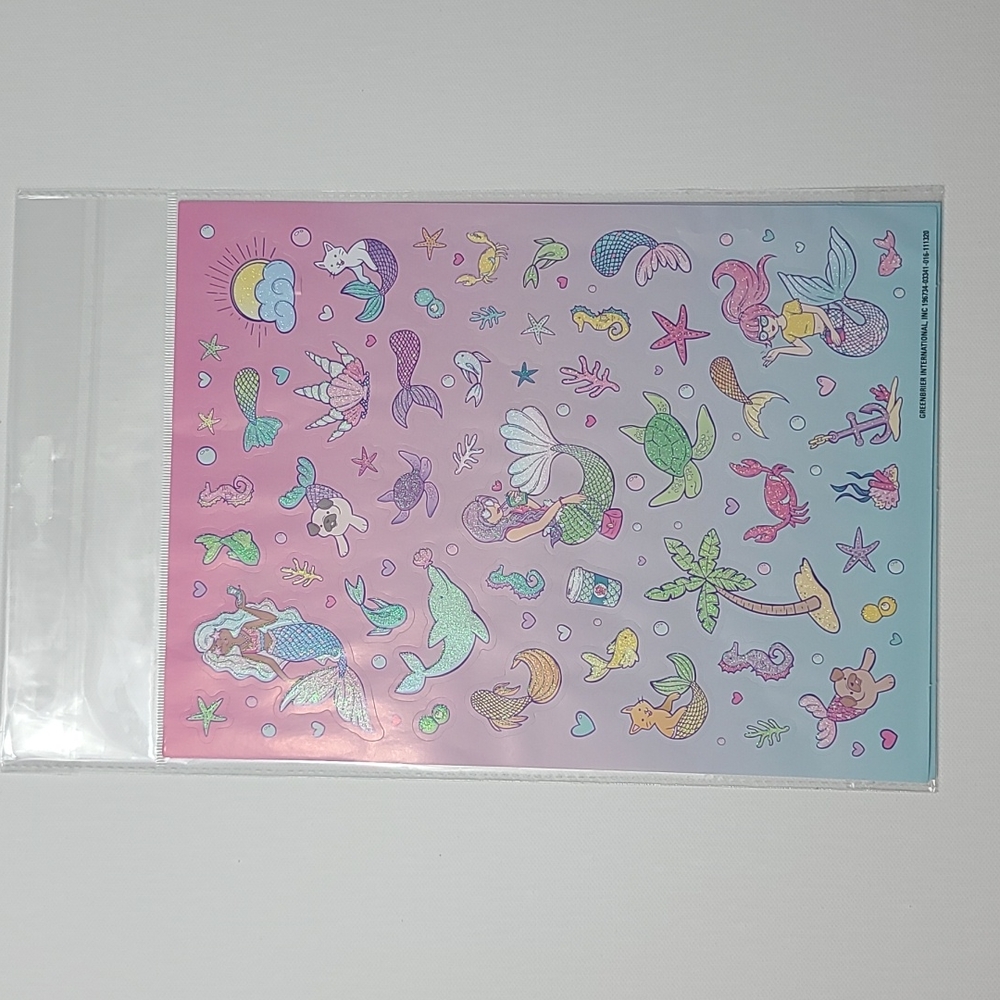 Mermaid glitter stickers